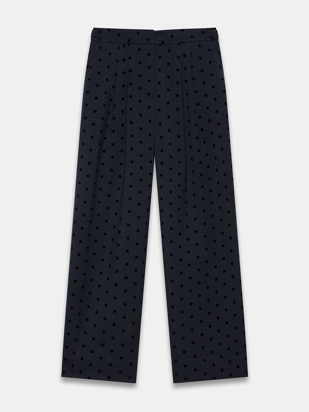 The Limited Navy Wide-Leg Polka Dot Pants
